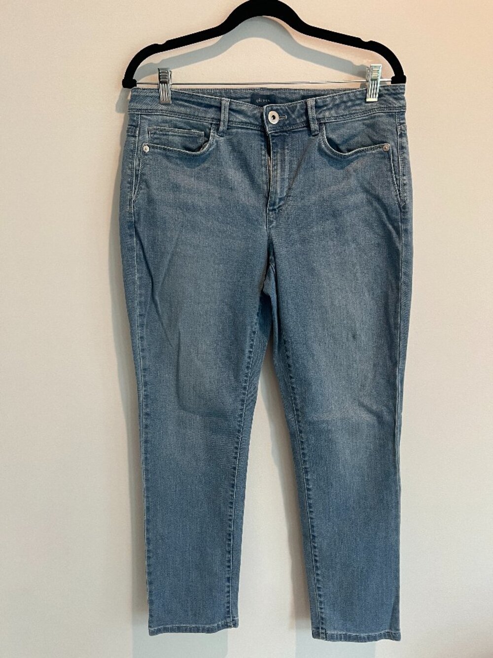 J. Jill Authentic Fit Slim Straight Ankle Jeans Blue Denim Size 8